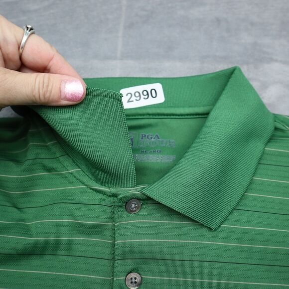 PGA Tour Shirt Mens XL Extra Green Golf Polo Golfer Lightweight Performance Hike - Picture 6 of 15